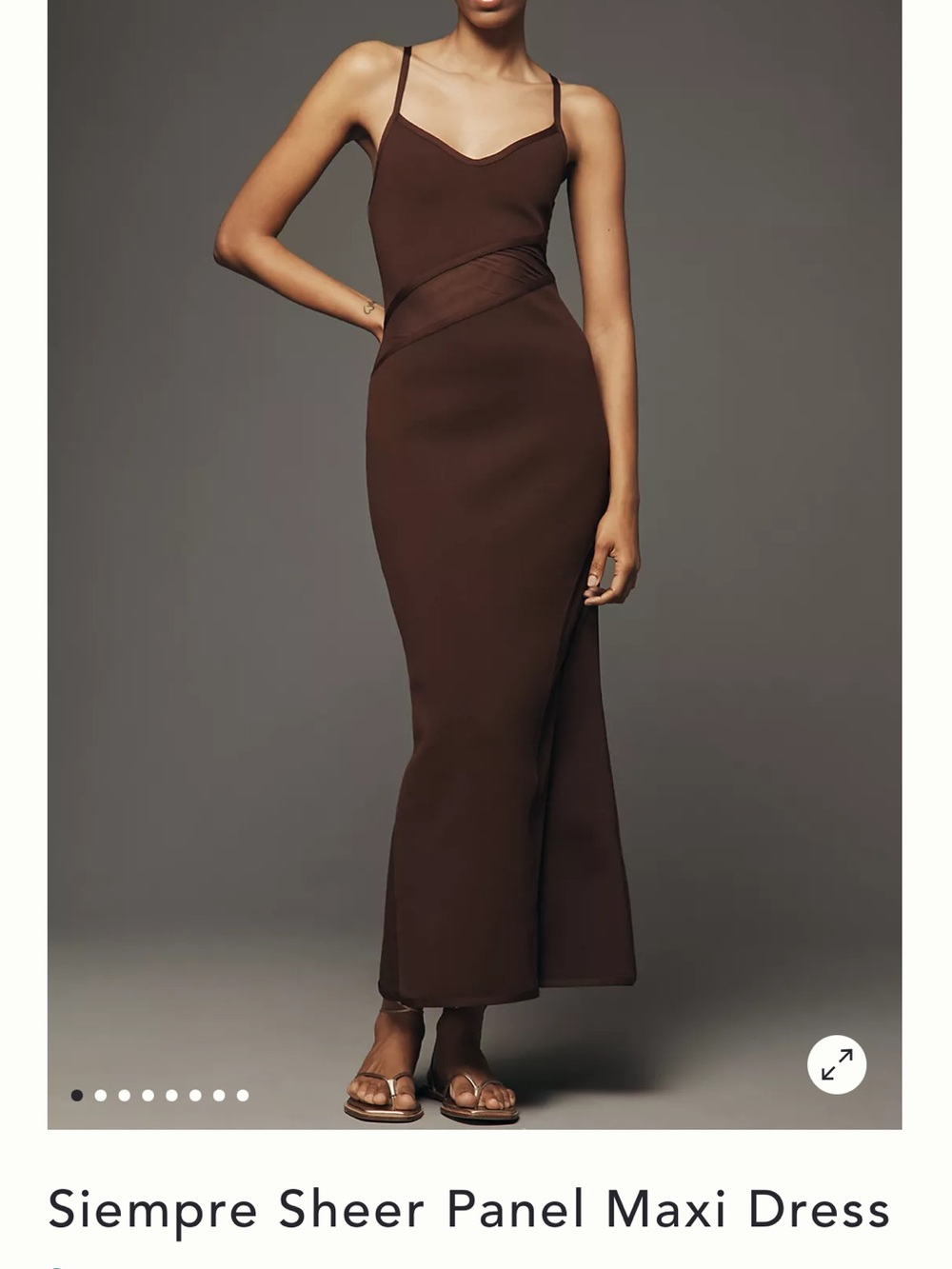Siempre Women’s Brown Maxi Dress - Picture 2 of 3